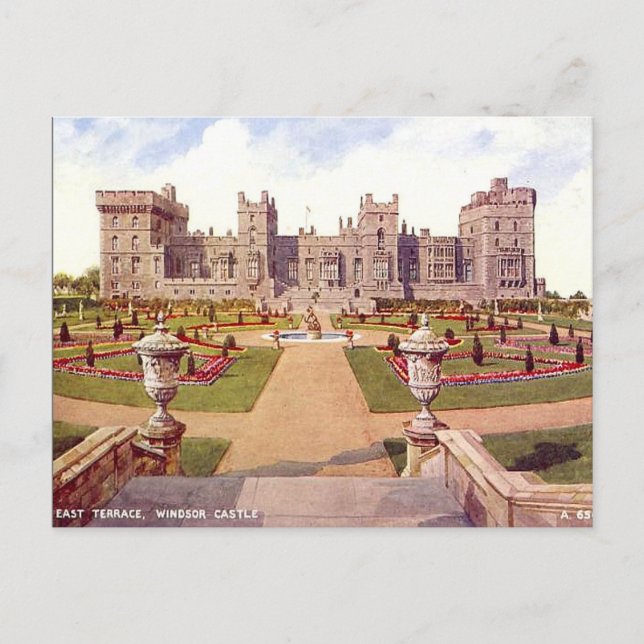 Carte Postale Old Postcard - East Terrace, Windsor Castle (Devant)