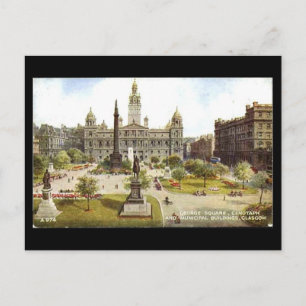 Carte Postale Old Postcard, Glasgow, George Square