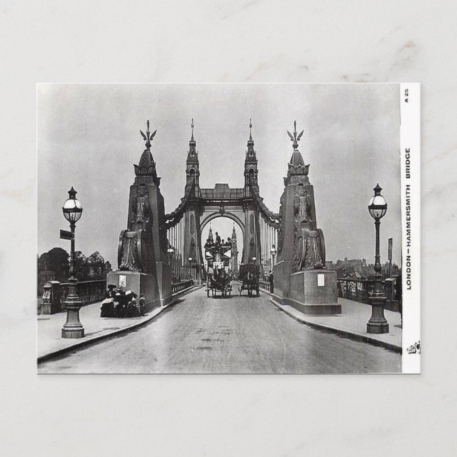 Carte Postale Old Postcard - Hammersmith Bridge, Londres (Devant)