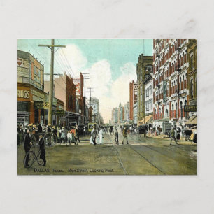 Carte Postale Old Postcard - Main Street, Dallas, Texas