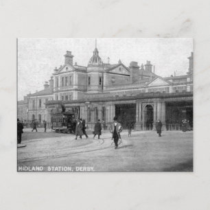 Carte Postale Old Postcard - Midland Station, Derby