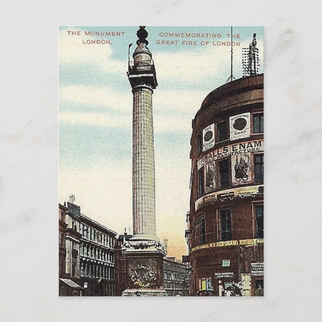 Carte Postale Old Postcard - Monument, City of London (Devant)
