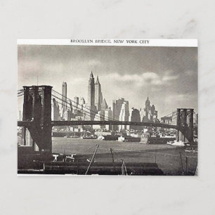 Carte Postale Old Postcard, New York City, Brooklyn Bridge Postc
