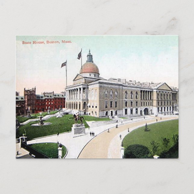 Carte Postale Old Postcard - State House, Boston, messe (Devant)