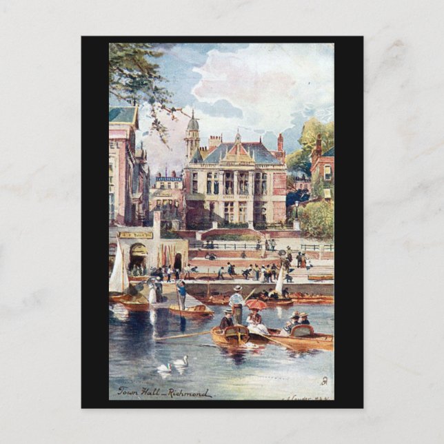 Carte Postale Old Postcard - Town Hall, Richmond, Londres. (Devant)
