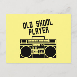 Carte Postale Old SkoPlayer Rétro Stéréo Boombox