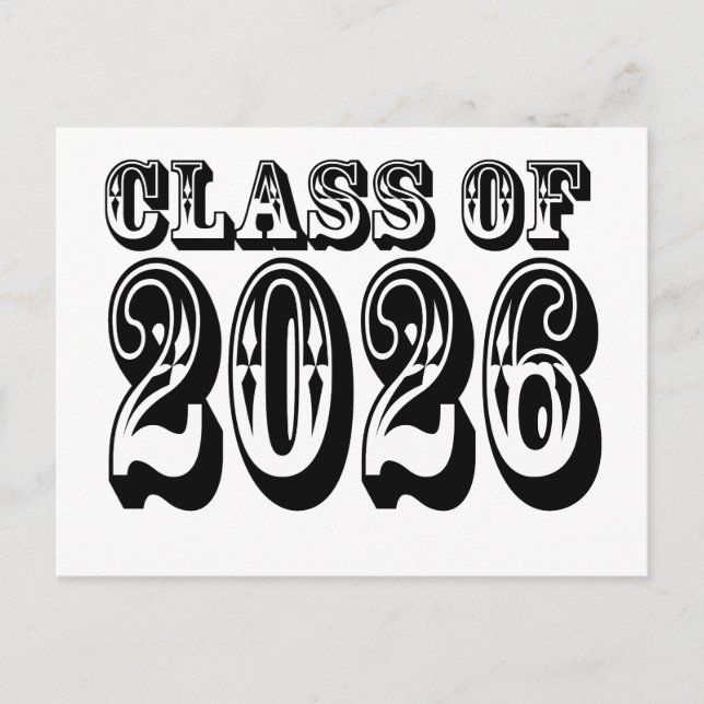 Carte Postale Old West Class of 2026 Graduation (Devant)