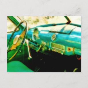 Carte Postale Oldtimer von innen auf Kuba