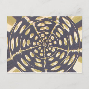 Carte Postale Olive Green Polka Point Radial Motif Art Imprimer