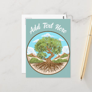 Carte Postale Olive tree Symbole de paix dans la Palestine libre