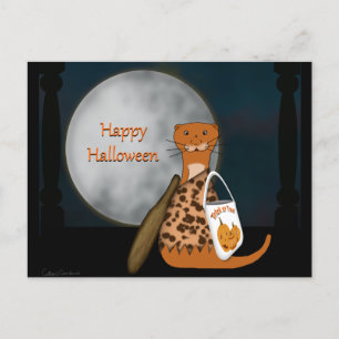 Carte Postale Oliver Le Otter Posant Dans Son Costume Halloween