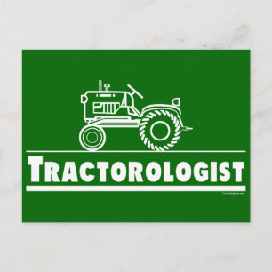 Carte Postale Ologiste de tracteur vert