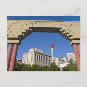 Carte Postale Olympic Plaza et Calgary Tower, Alberta, Canada