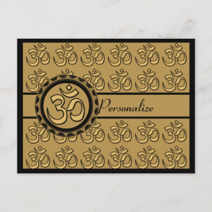 Carte postale Om Gold Personnalisez