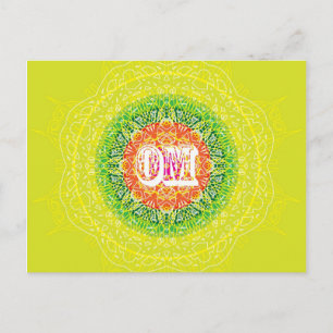 Carte Postale Om Mandala Design pour le Yoga