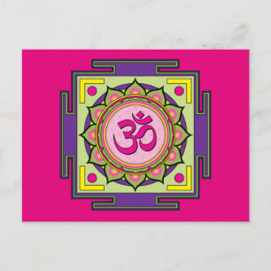 Carte Postale Om Shanti Om Mandala