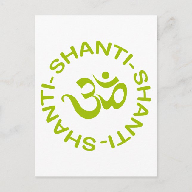 Carte Postale Om Shanti Shanti Shanti Cadeau (Devant)