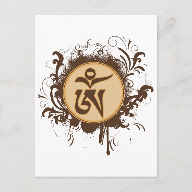 Carte Postale Om tibétain (Devant)