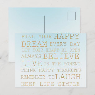 Carte Postale Ombre Bleu Ciel