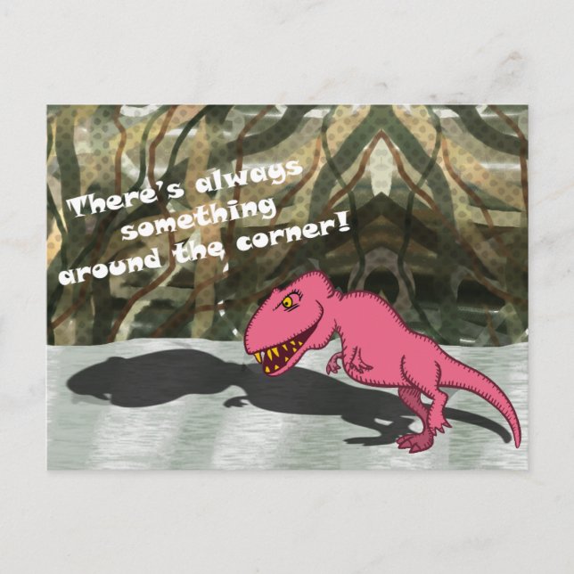 Carte Postale Ombre Dinosaure (Devant)
