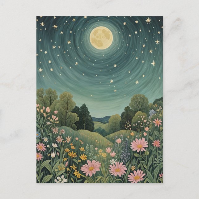 Carte Postale Ombre Lune Magique (Devant)