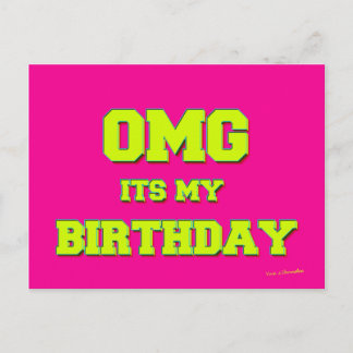 Carte Postale OMG It's My Birthday