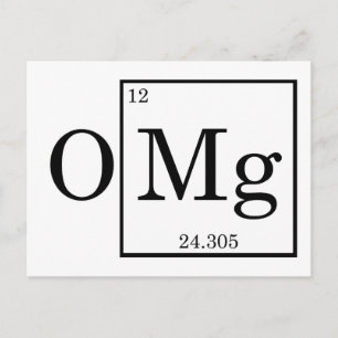 Carte Postale OMG Magnésium Science Chimie