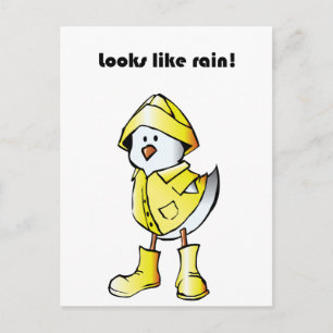 Carte Postale On Dit Que Le Canard De Pluie Poulet Mignonne Cart