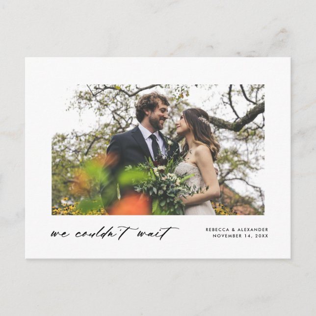 Carte Postale On ne pouvait pas attendre Elopement Faire-part (Devant)