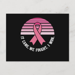 Carte Postale On S'Est Battu Pour Gagner Le Cancer Du Sein Survi
