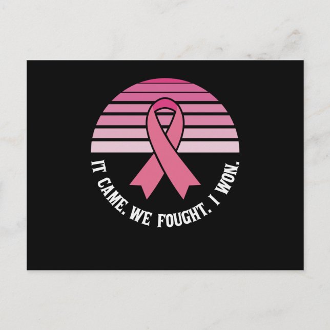 Carte Postale On S'Est Battu Pour Gagner Le Cancer Du Sein Survi (Devant)