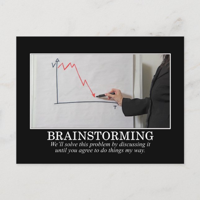 Carte Postale On Va Faire Un Brainstorming Jusqu'À Ce Que Tu Es  (Devant)