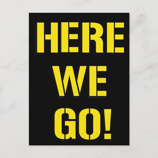 Carte Postale On y va (Devant)