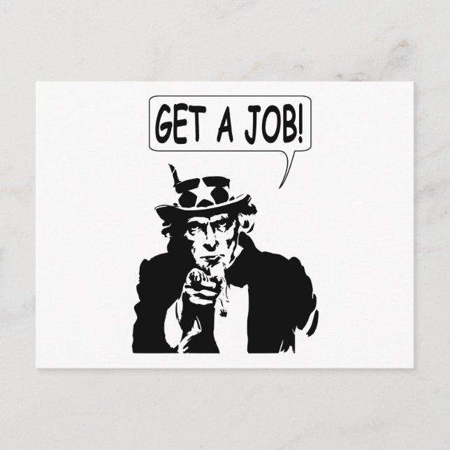 Carte Postale Oncle Sam Obtient Un Emploi (Devant)