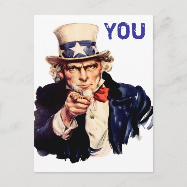 Carte Postale oncle sam, vintage (Devant)