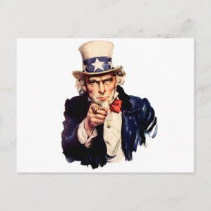 Carte Postale Oncle Sam Vous Veut !