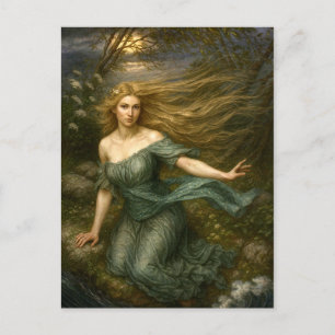 Carte Postale Ondine au clair de lune