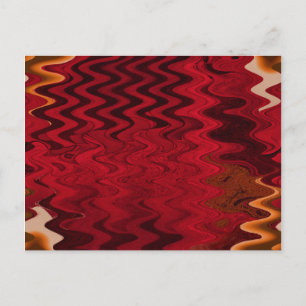 Carte Postale ondulation rouge