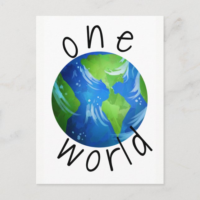 Carte postale One World Protest (Devant)