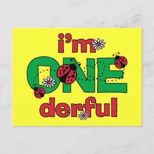 Carte Postale ONEderful Ladybug 1er anniversaire