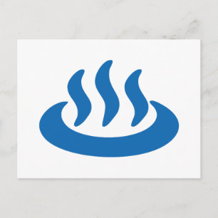 Carte Postale Onsen ♨ Hot Spring 温 泉 Japonais