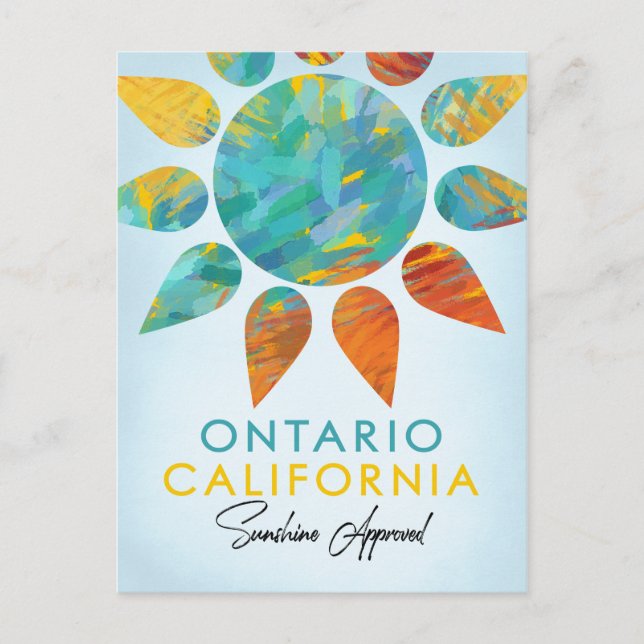 Carte Postale Ontario California Sunshine Travel (Devant)