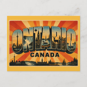 Carte Postale Ontario Canada Vintage Province
