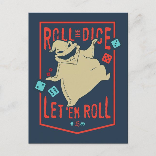 Carte Postale Oogie Boogie | Lancer Le Dice (Devant)