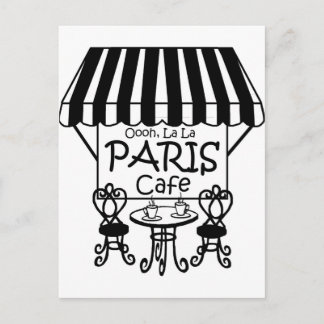 Carte Postale Oooh La La Paris Café