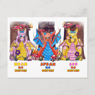 Carte Postale Oopsies mignon petit dragon