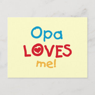 Carte Postale Opa aime mes t-shirts et cadeaux