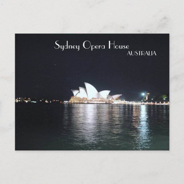 Carte Postale Opéra de Sydney la nuit (Devant)