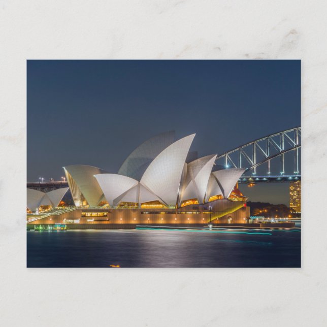 Carte Postale Opéra de Sydney la nuit (Devant)