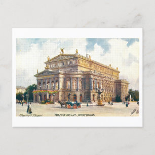 Carte Postale Opéra vintage à Francfort, Allemagne